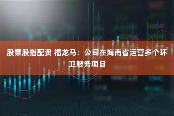 股票股指配资 福龙马：公司在海南省运营多个环卫服务项目